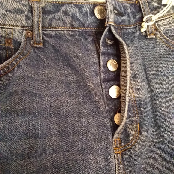 VANILLA STAR Pants  BOYFRIEND Jean Super High Rise Distressed Wash Size 11 - Picture 3 of 6